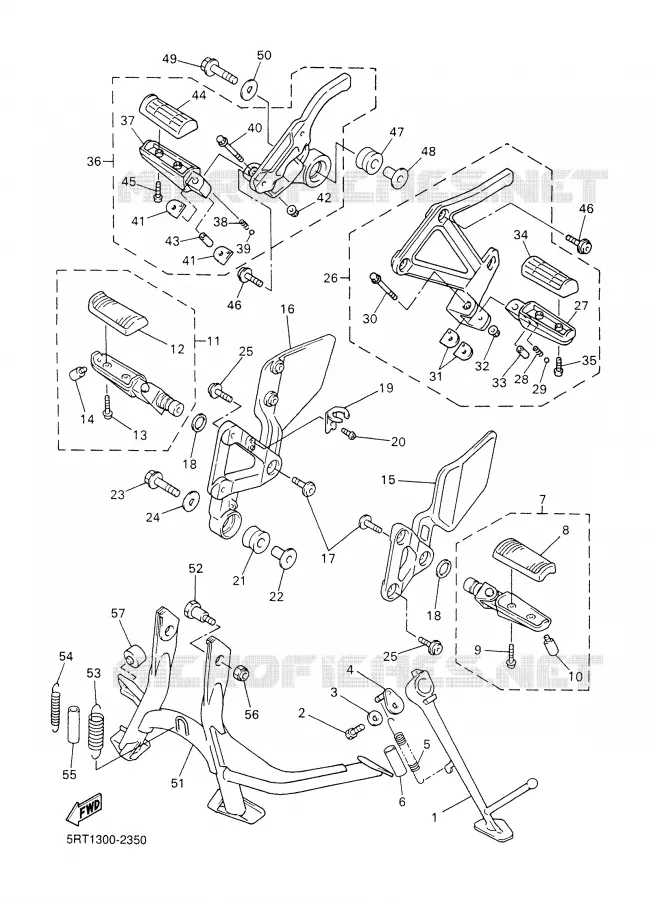 STAND / FOOTREST Yamaha MOTO 600 2002 FAZER  FZS600P
