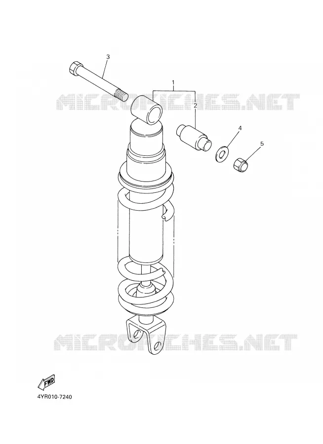 REAR SHOCK ABSORBER Yamaha MOTO 600 2003 FAZER  FZS600R