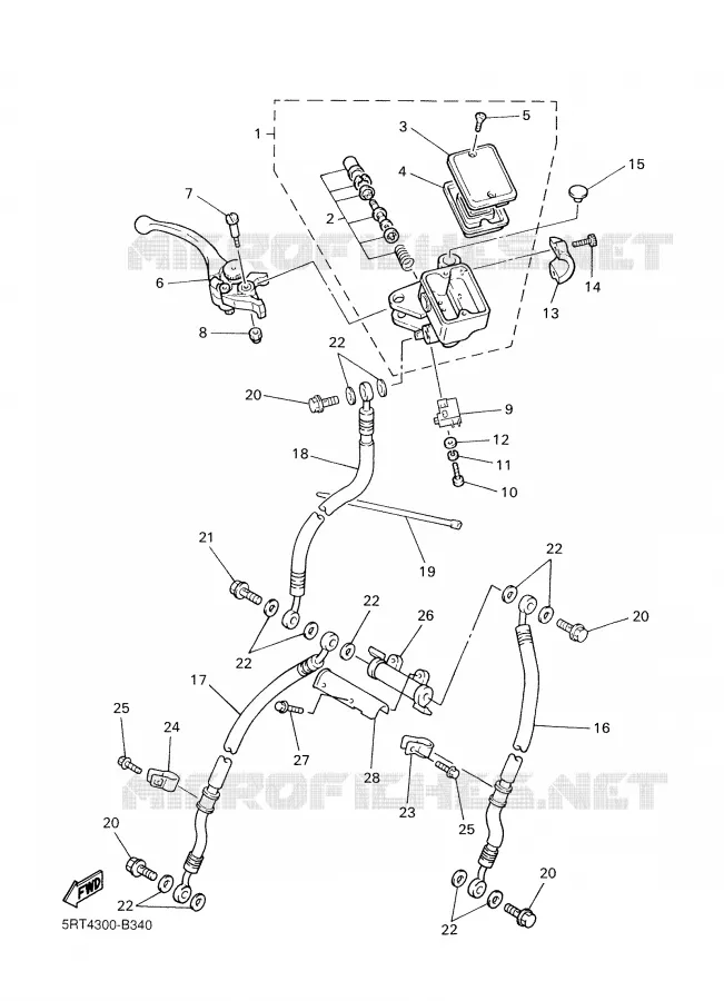 FRONT MASTER CYLINDER Yamaha MOTO 600 2003 FAZER  FZS600R