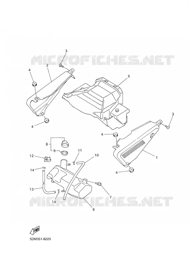 SIDE COVER Yamaha MOTO 600 2001 FAZER  FZS600S