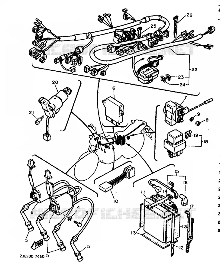 ELECTRICAL 1 Yamaha MOTO 750 1987 FZX  FZX750