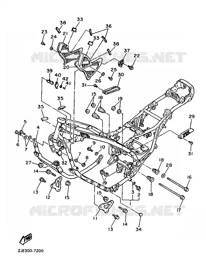 FRAME Yamaha MOTO 750 1987 FZX  FZX750