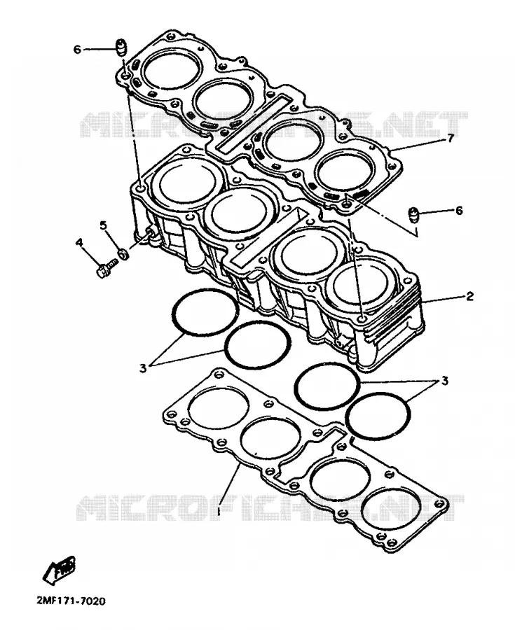 CYLINDER Yamaha MOTO 750 1987 FZX  FZX750