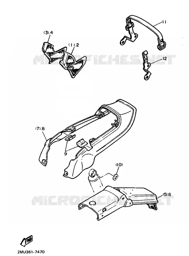 OPTIONAL PARTS - CHASSIS - FOR AUSTRIA Yamaha MOTO 750 1987 FZX  FZX750