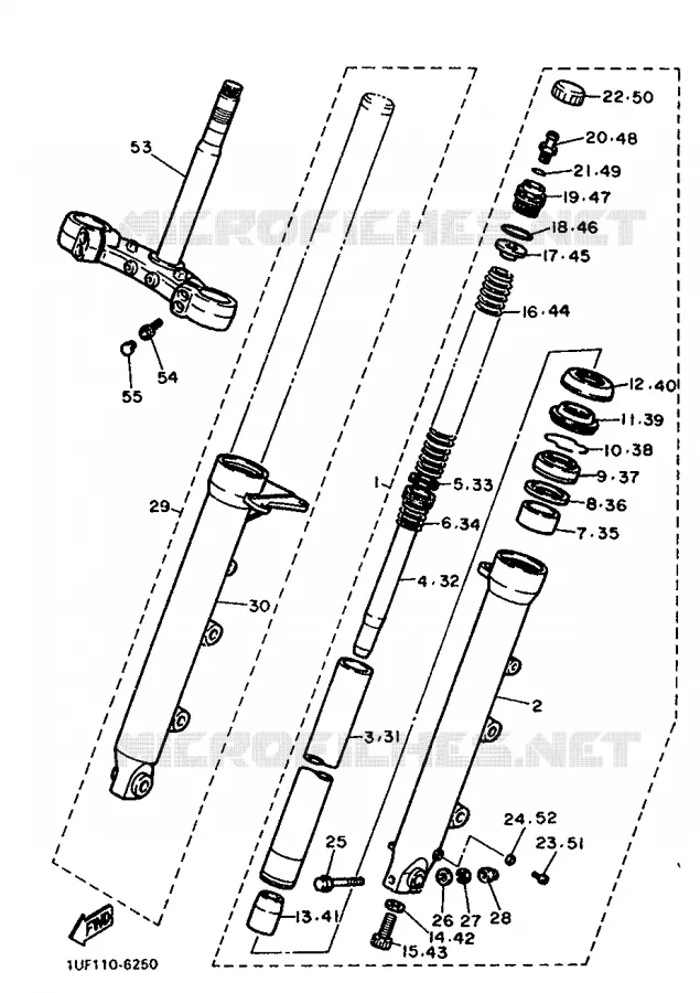 FRONT FORK Yamaha MOTO 750 1988 FZX  FZX750