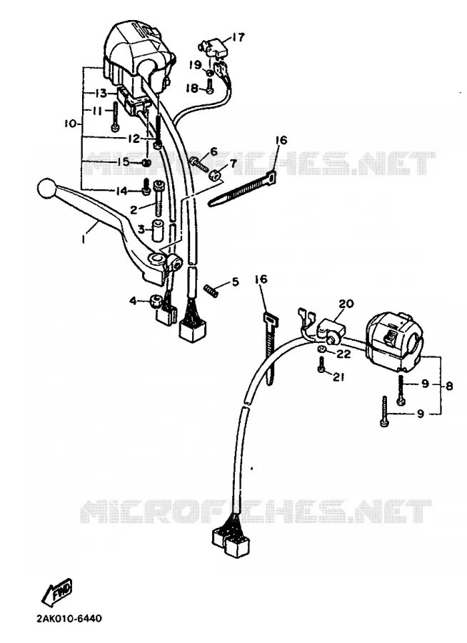 SWITCH / LEVER Yamaha MOTO 750 1988 FZX  FZX750