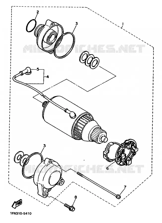 STARTER MOTOR Yamaha MOTO 750 1988 FZX  FZX750