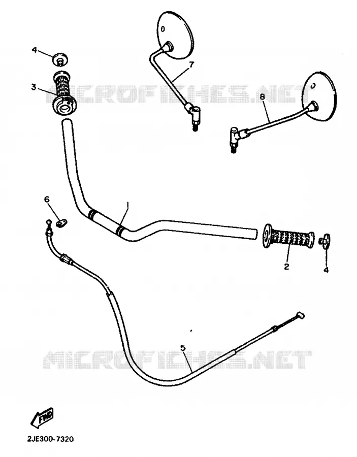 HANDLEBAR & CABLES Yamaha MOTO 750 1991 FZX  FZX750