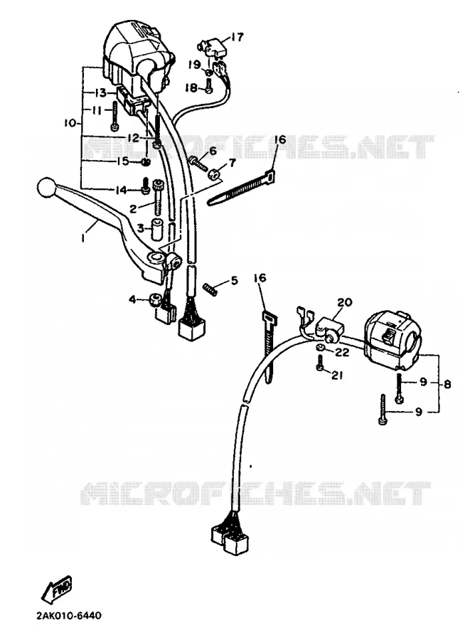 SWITCH / LEVER Yamaha MOTO 750 1991 FZX  FZX750