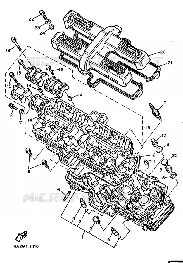 CYLINDER HEAD  Yamaha MOTO 750 1993 FZX  FZX750