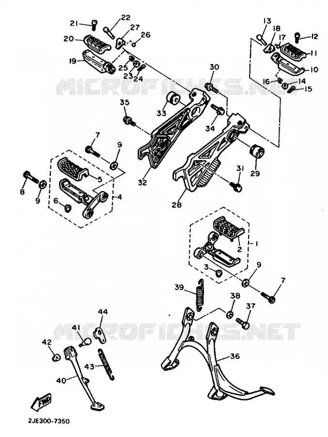 STAND / FOOTREST Yamaha MOTO 750 1993 FZX  FZX750