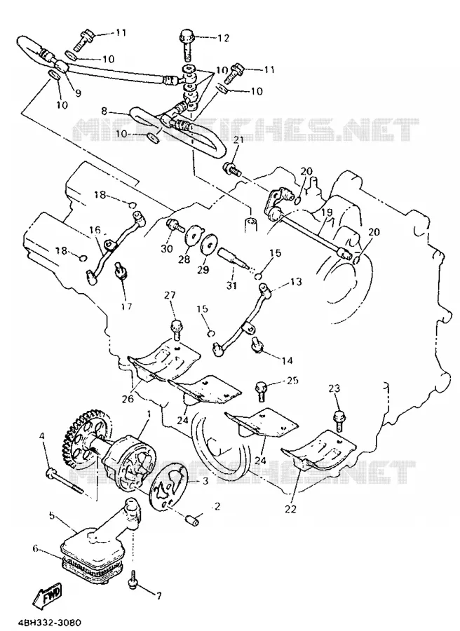 OIL PUMP Yamaha MOTO 1000 1993 GTS  GTS1000