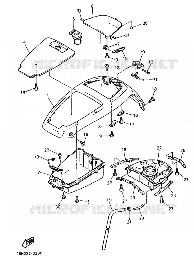 COVER Yamaha MOTO 1000 1993 GTS  GTS1000