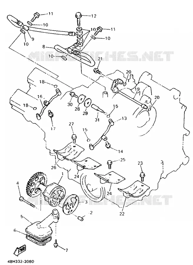 OIL PUMP Yamaha MOTO 1000 1998 GTS  GTS1000