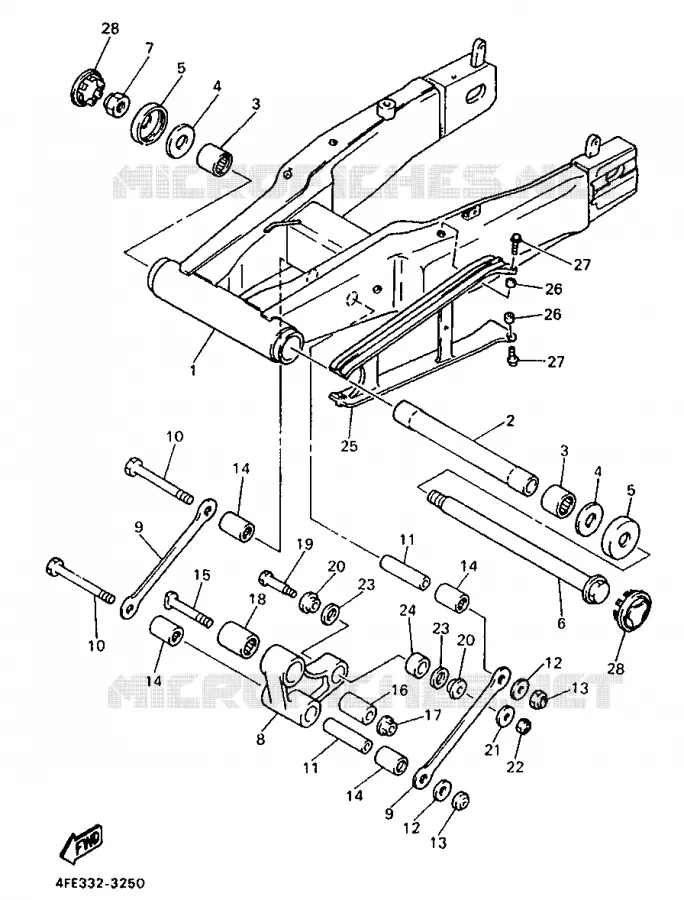 SWINGARM Yamaha MOTO 1000 1993 GTS ABS  GTS1000A