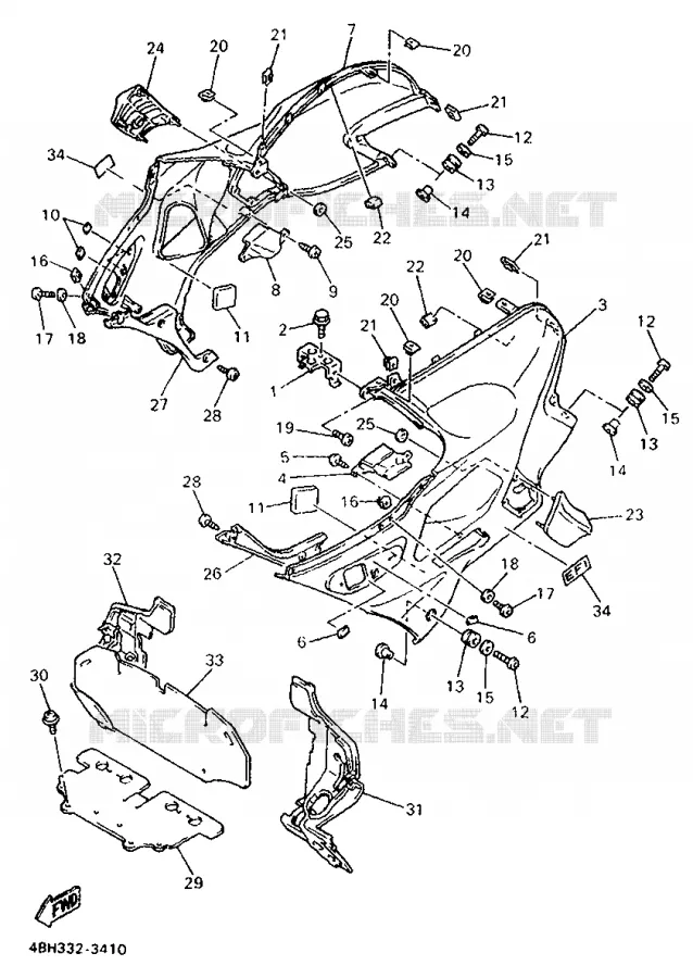 COVER 2 Yamaha MOTO 1000 1993 GTS ABS  GTS1000A