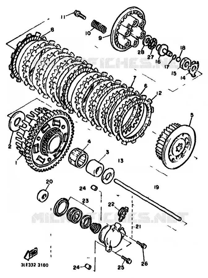 STARTER CLUTCH Yamaha MOTO 1000 1994 GTS ABS  GTS1000A