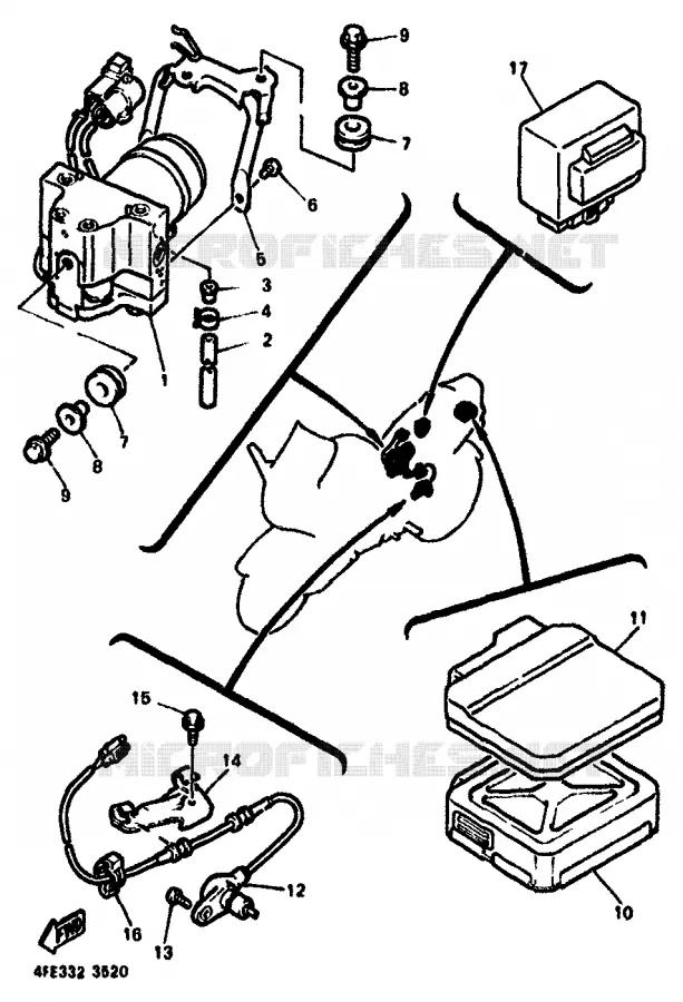 ELECTRICAL 3 Yamaha MOTO 1000 1994 GTS ABS  GTS1000A