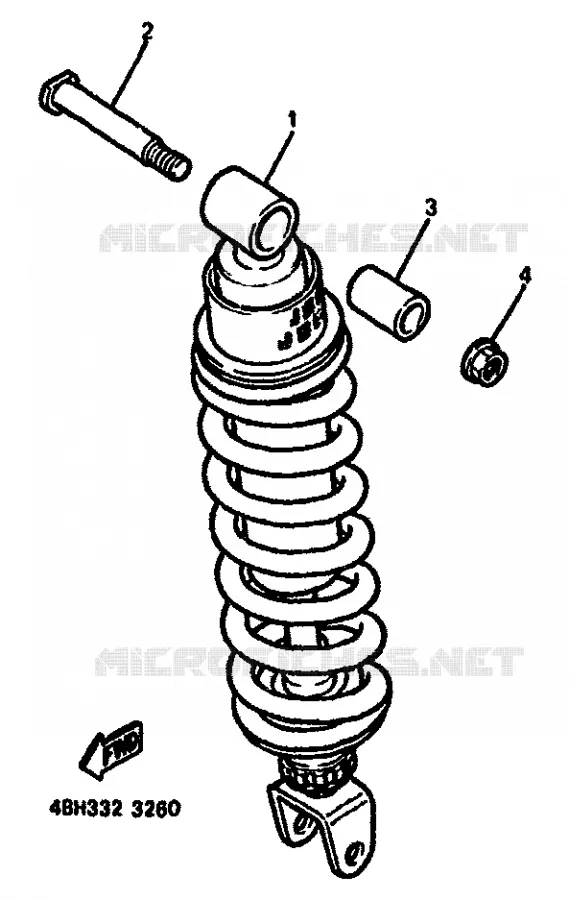 REAR SHOCK ABSORBER Yamaha MOTO 1000 1994 GTS ABS  GTS1000A
