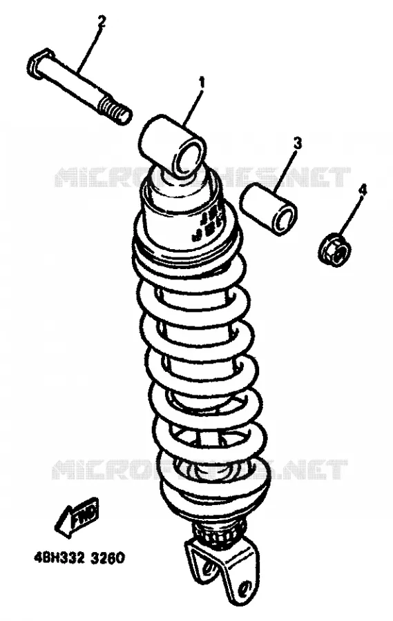 REAR SHOCK ABSORBER Yamaha MOTO 1000 1994 GTS ABS  GTS1000A