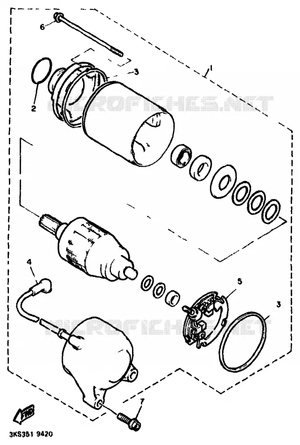 STARTER MOTOR Yamaha MOTO 1000 1994 GTS ABS  GTS1000A