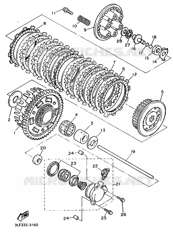 STARTER CLUTCH Yamaha MOTO 1000 1998 GTS ABS  GTS1000A
