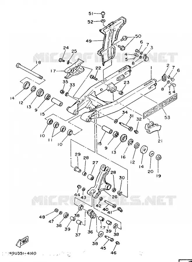 SWINGARM Yamaha MOTO 200 1986 IT  IT200