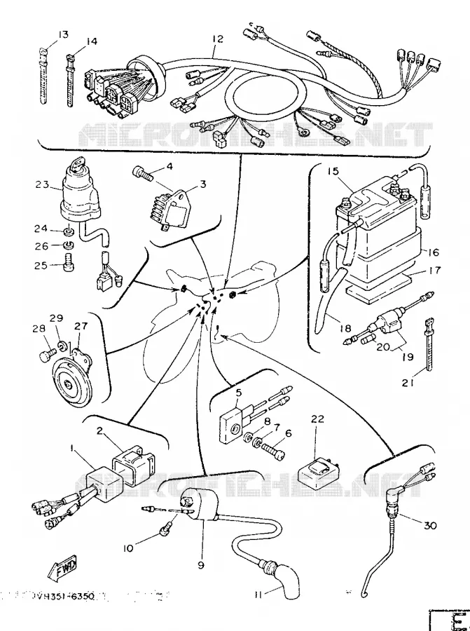 ELECTRICAL 1 Yamaha MOTO 200 1986 IT  IT200