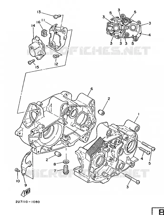 CRANKCASE Yamaha SCOOTER 50 1990 CHAPPY  LB50