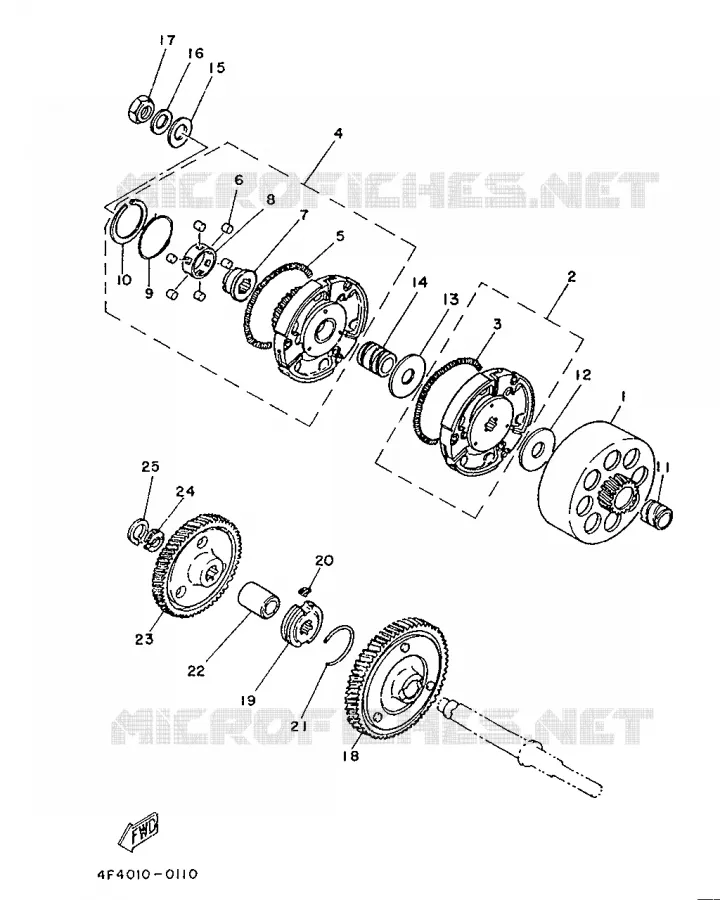 STARTER CLUTCH Yamaha SCOOTER 50 1990 CHAPPY  LB50