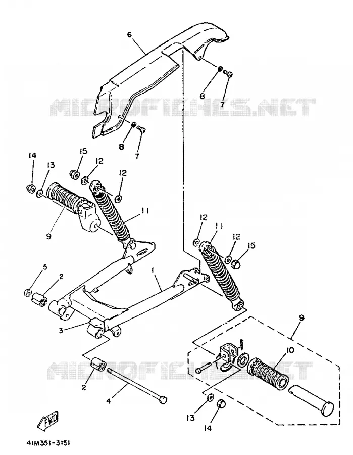 SWINGARM / SHOCK ABSORBER Yamaha SCOOTER 50 1990 CHAPPY  LB50