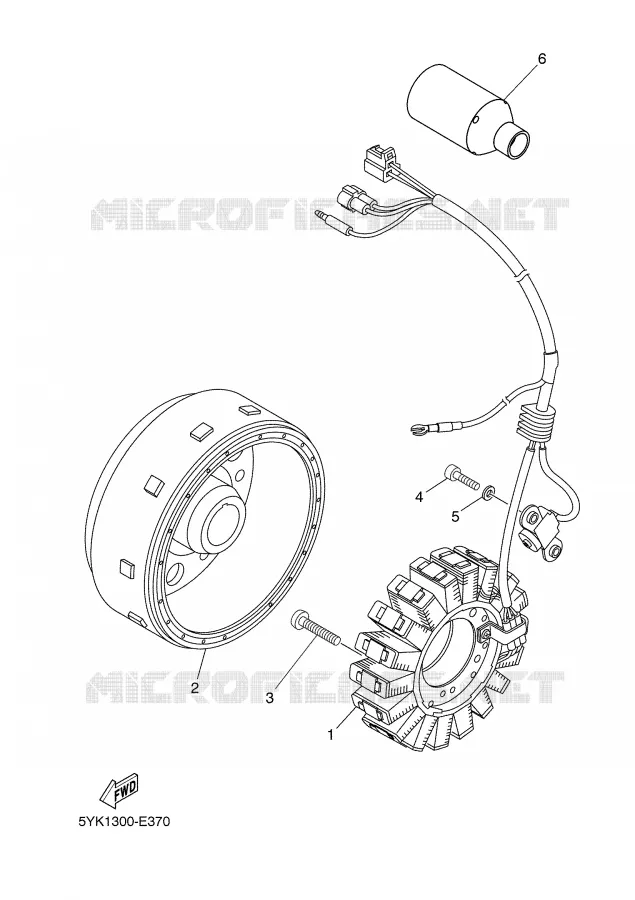 IGNITION Yamaha MOTO 660 2006 MT03  MT03