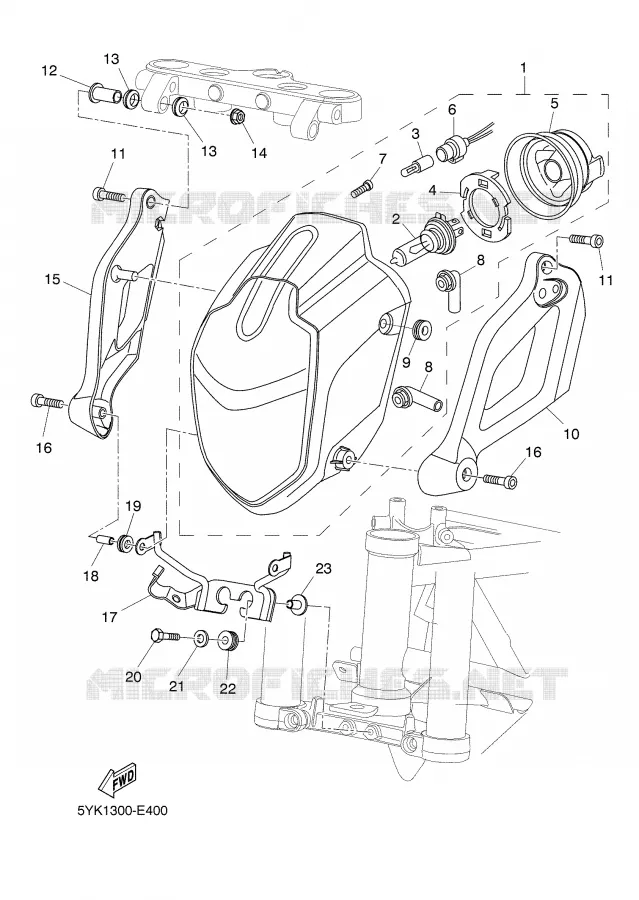 HEADLIGHT Yamaha MOTO 660 2007 MT03  MT03