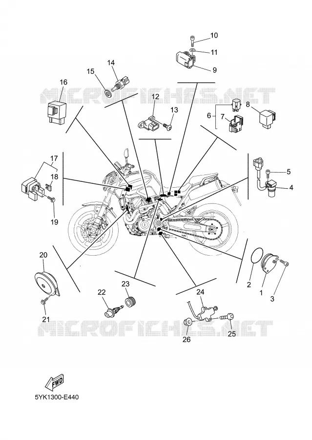ELECTRICAL 2 Yamaha MOTO 660 2007 MT03  MT03
