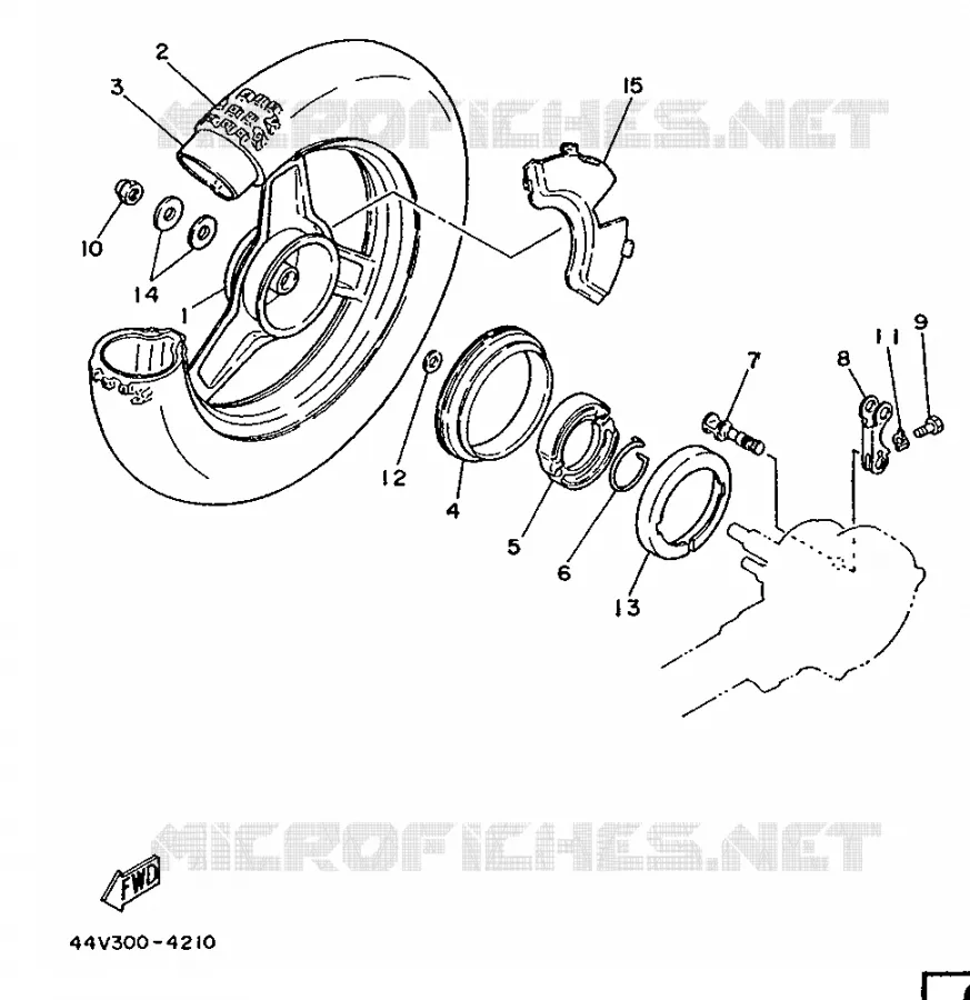 REAR WHEEL Yamaha MOTO 50 1988 PW  PW50