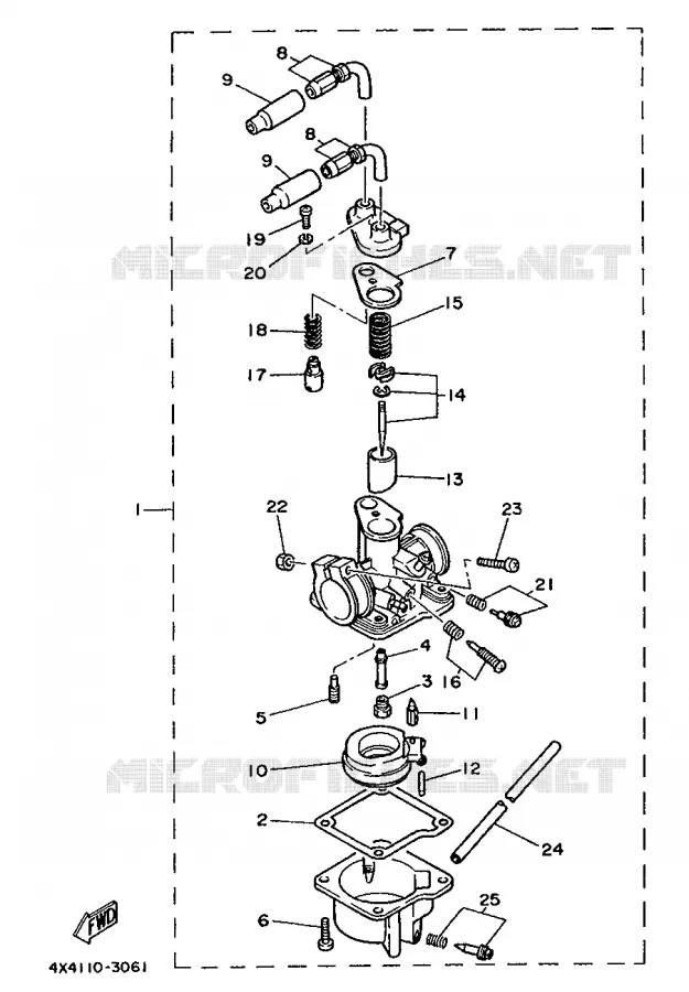 CARBURETOR Yamaha MOTO 50 1988 PW  PW50