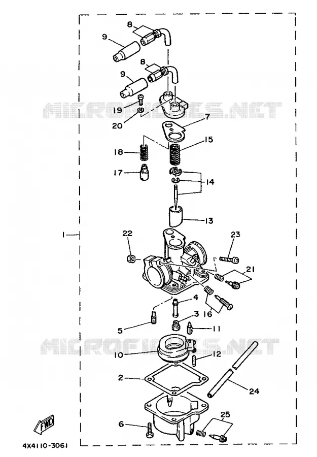 CARBURETOR Yamaha MOTO 50 1988 PW  PW50