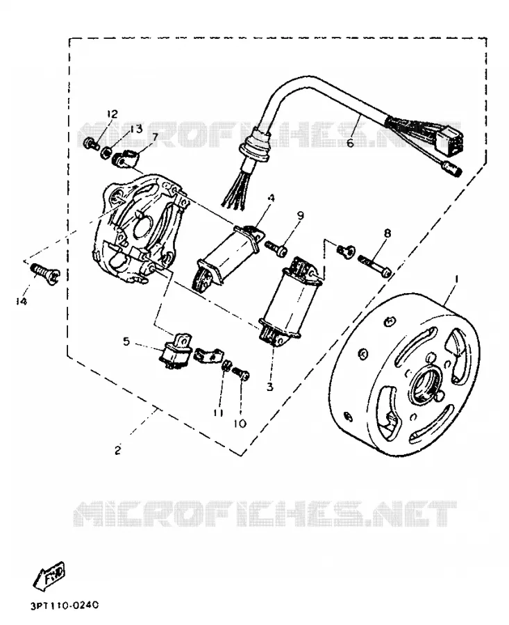 IGNITION Yamaha MOTO 50 1991 PW  PW50