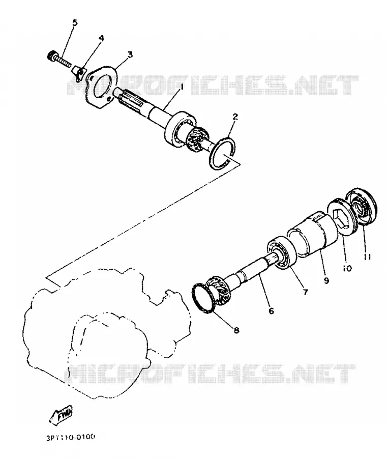 TRANSMISSION Yamaha MOTO 50 1994 PW  PW50