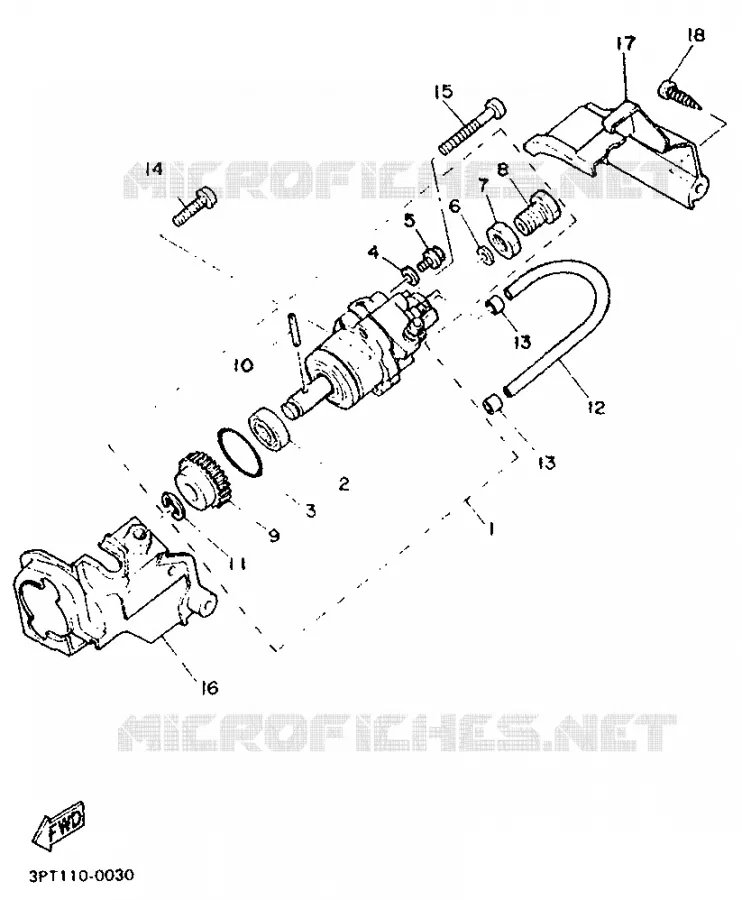 OIL PUMP Yamaha MOTO 50 1994 PW  PW50