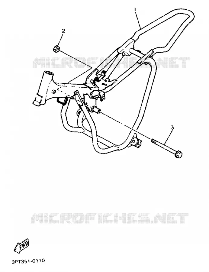 FRAME Yamaha MOTO 50 1994 PW  PW50