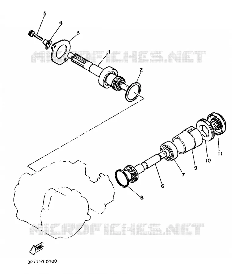 TRANSMISSION Yamaha MOTO 50 1996 PW  PW50