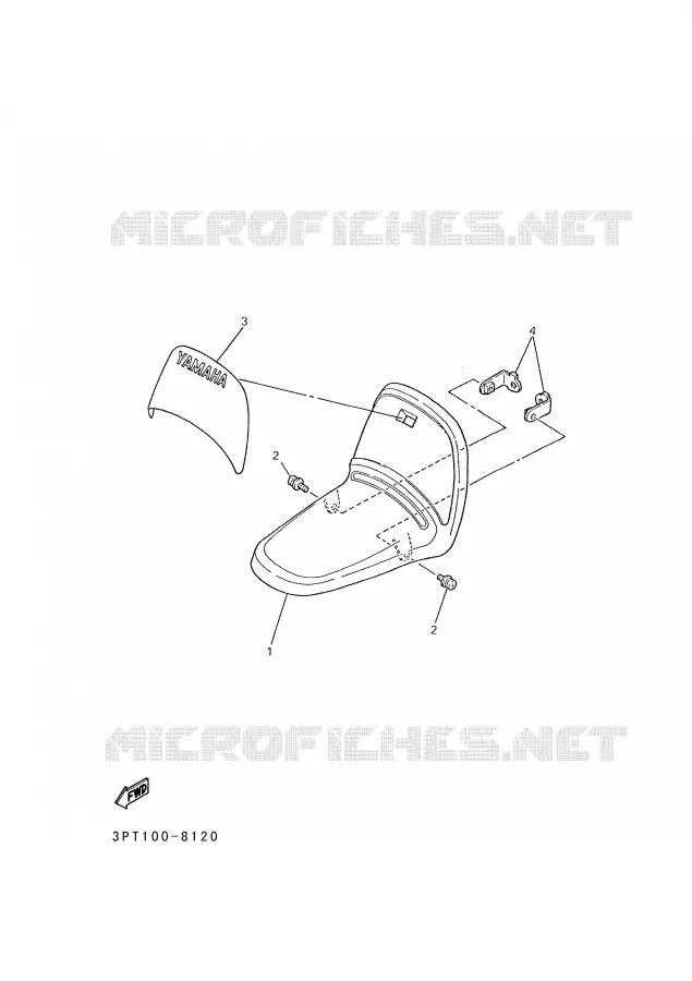 FRONT FENDER Yamaha MOTO 50 2000 PW  PW50