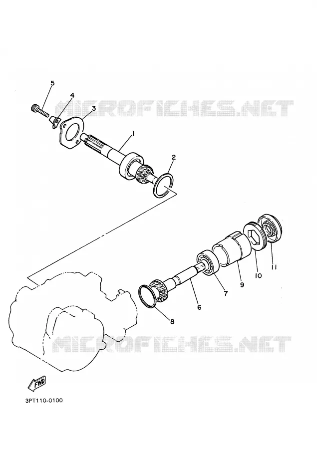 TRANSMISSION Yamaha MOTO 50 2004 PW  PW50