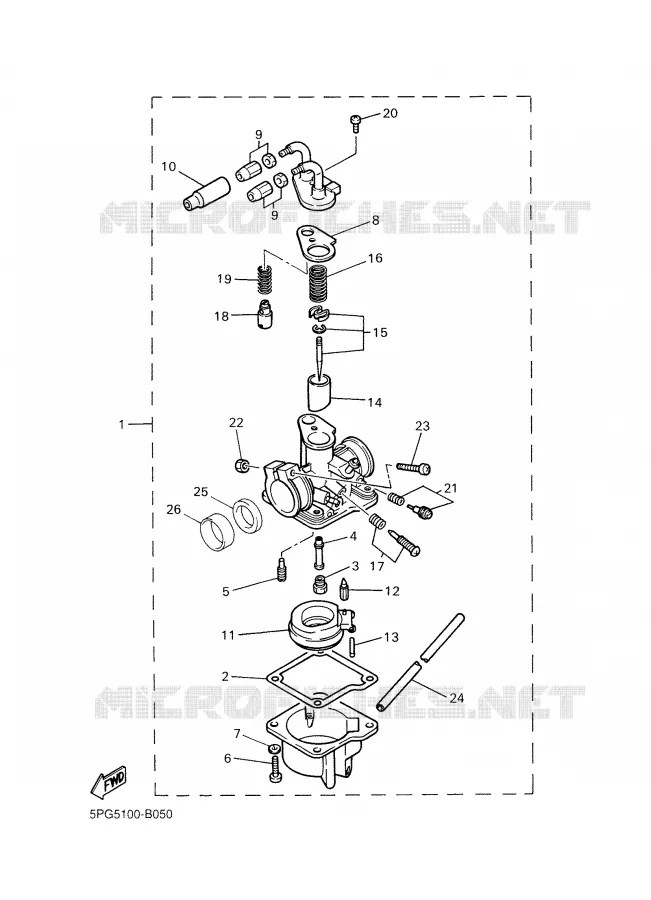 CARBURETOR Yamaha MOTO 50 2005 PW  PW50