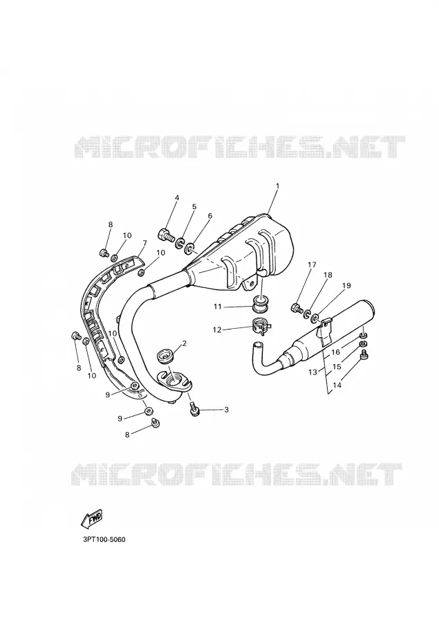 EXHAUST Yamaha MOTO 50 2005 PW  PW50