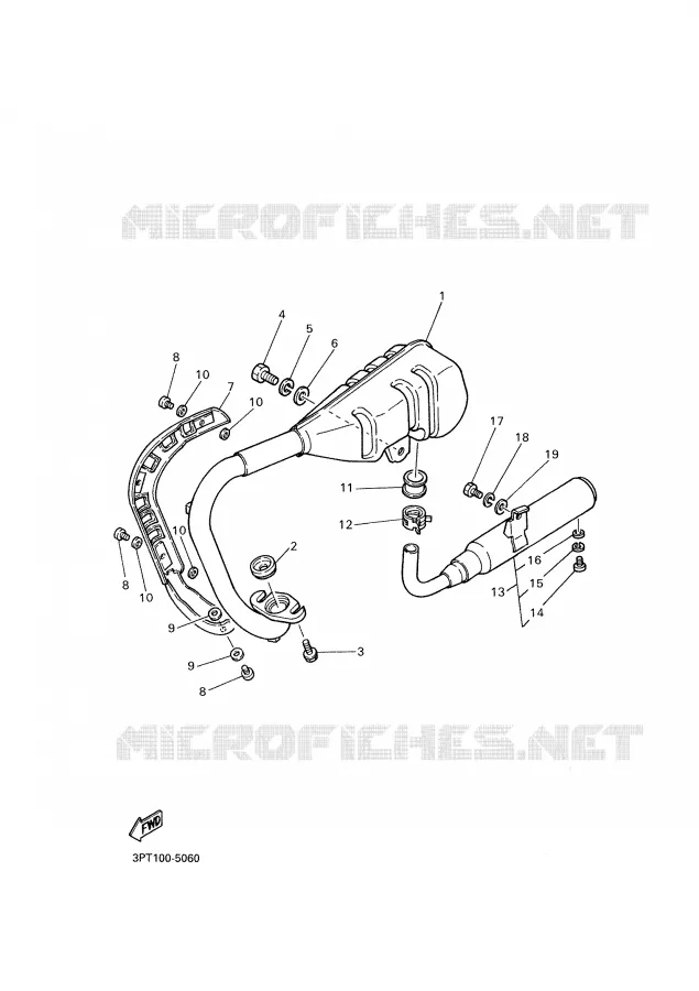 EXHAUST Yamaha MOTO 50 2006 PW  PW50