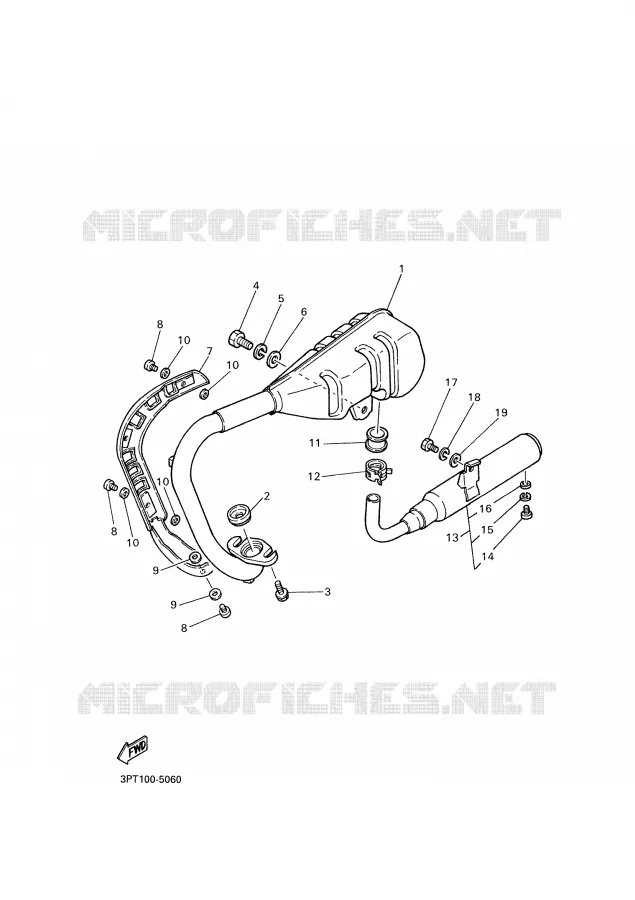 EXHAUST Yamaha MOTO 50 2007 PW  PW50