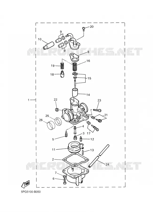 CARBURETOR Yamaha MOTO 50 2007 PW  PW50