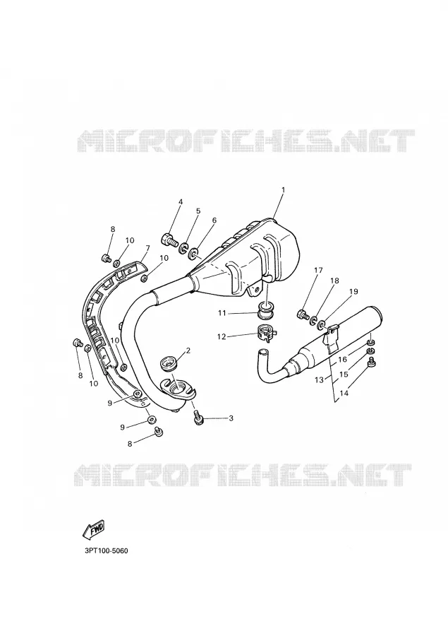 EXHAUST Yamaha MOTO 50 2008 PW  PW50